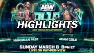 Adam Page vs. Adam Cole | AEW Revolution 2022 | Highlights |