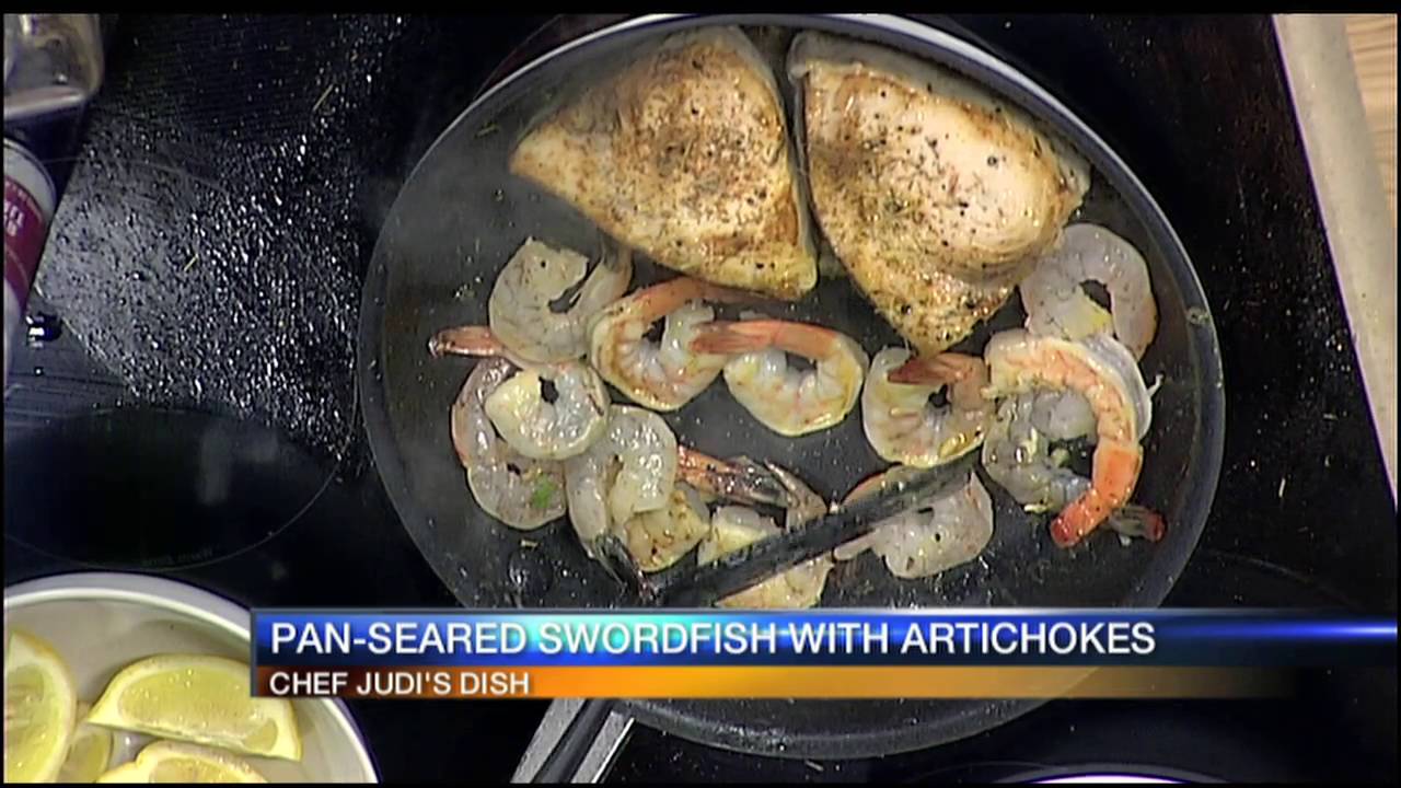 Pan Seared Swordfish w/ Artichokes YouTube