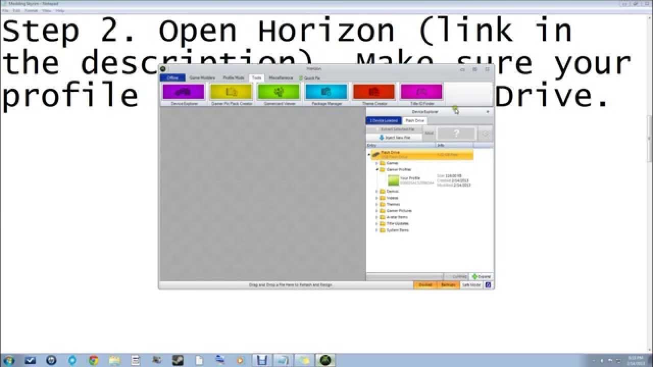 How to Mod Skyrim Xbox 360 w/ USB on Horizon YouTube