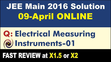 JEE Main 2016 Physics Solutions | Electrical Measuring Instruments-01