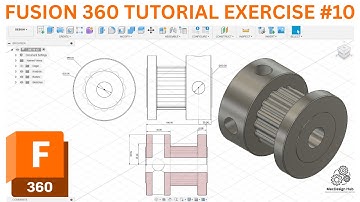Fusion 360 Beginner Tutorial – Exercise 10 (Step-by-Step Guide for Beginners!) #mecdesignhub