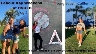 Labour Day Weekend at CSULB (Pt. 2) | Sorority Bid Day, LB v UCLA Volleyball