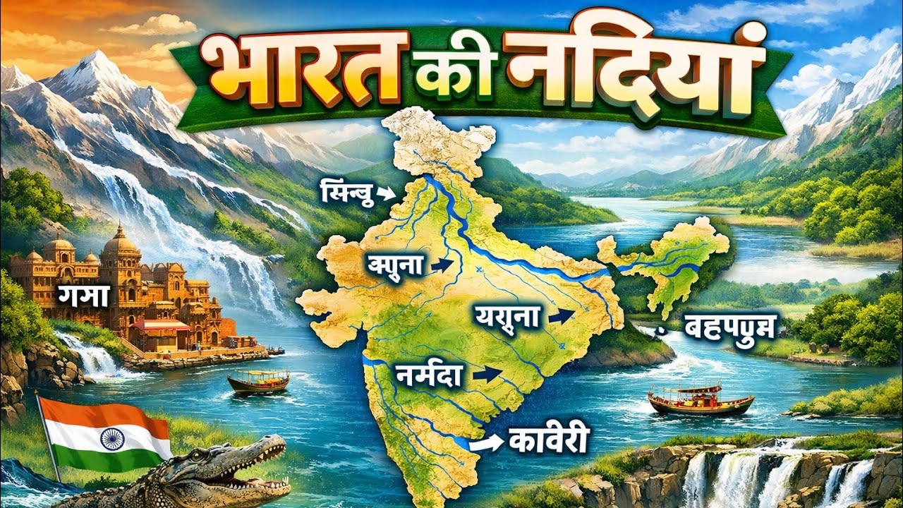 भारत की नदियां | Indian river system |सिंधु नदी तंत्र,गंगा नदी तंत्र,प्रायद्वीपीय नदियां,ब्रम्हपुत्र