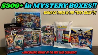 I opened $300 IN POKEMON MYSTERY BOXES to see if any are WORTH IT + GIVEAWAY! (pokemon card opening)