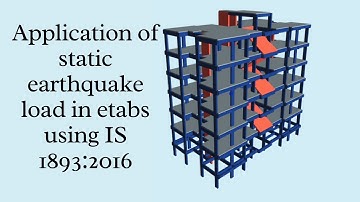 Application of static earthquake load in Etabs using IS 1893:2016 | Aspire civil studio