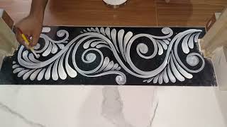 Easy and beautiful door border alpona rangoli design /Mukesh arts