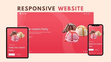 Responsive Ice Cream Shop website HTML CSS and JavaScript |  Food Website #htmlcss #coding