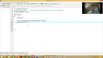 C++ Tutorial Lesson 4 |String datatype and getline function Program in DEV C++