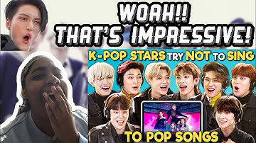 K-pop Stars React To Try Not To Sing Along Challenge (ATEEZ 에이즈) / ATEEZ REACTION!!