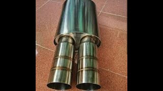 Knalpot Mobil HKS Argon Double Sebring Turbo Muffler Pajero Innova Fortuner Lancer BMW Avanza Xenia Jazz Brio