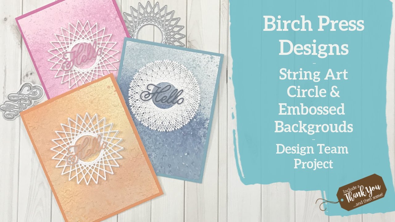 Distress Oxide Sprays and Embossing Folders featuring String Art Circle ...