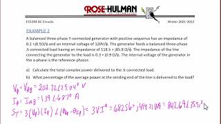 ECE204 Lecture 10-2b: Three Phase Power Calculations