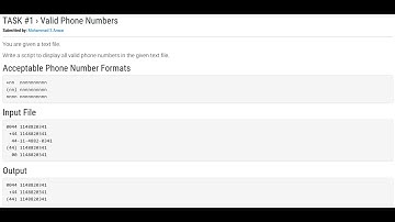 Perl Weekly Challenge - 110 (Task #1: Valid Phone Numbers)