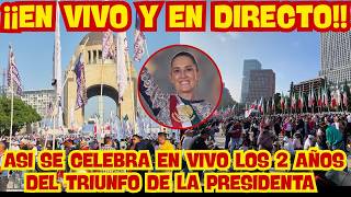 ¡EN VIVO desde el Monumento a la Revolución! Así se vive la Celebración de Claudia Sheinbaum.