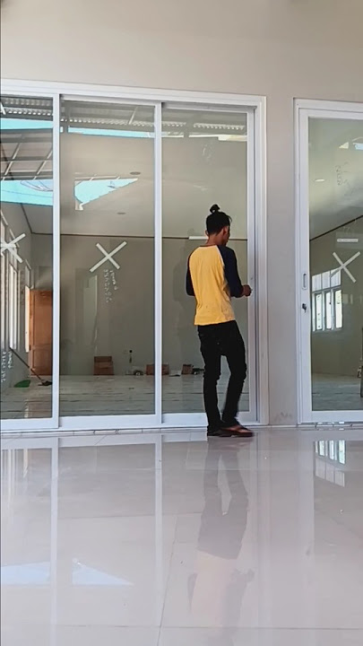 pintu aluminium geser 3 daun #alumunium #alumuniumkaca #shortvideo