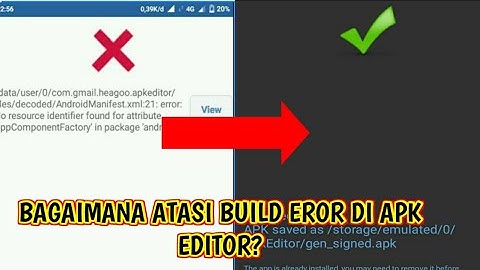 Cara Atasi Build Eror Apk Editor PART 2 | Update Link