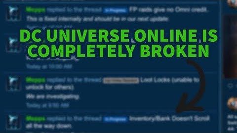 DCUO IS COMPLETELY BROKEN RIGHT NOW!