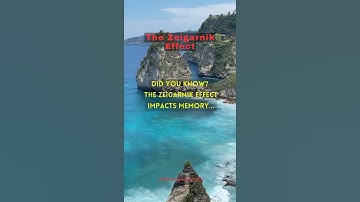 The Zeigarnik Effect: Unraveling How Unfinished Business Affects Memory #shorts #shortsfeed