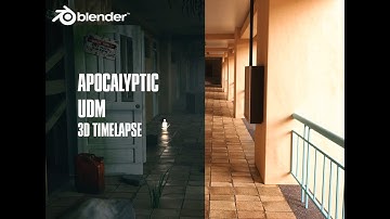 Blender 3.0 - Post Apocalyptic Universidad De Manila (Time lapse)