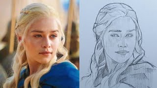How to Draw Daenerys Targaryen: Step-by-Step Pencil Art screenshot 4