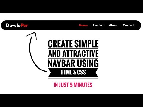 How To Create Simple And Attractive Navbar Using Html & Css || In Just ...