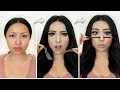 I followed viral asian makeup transformations