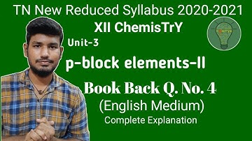 Class 12 ChemisTrY | Unit-3 Book back Q.No.4 | English medium | SaravananTK | Ed kehitys | Tamil