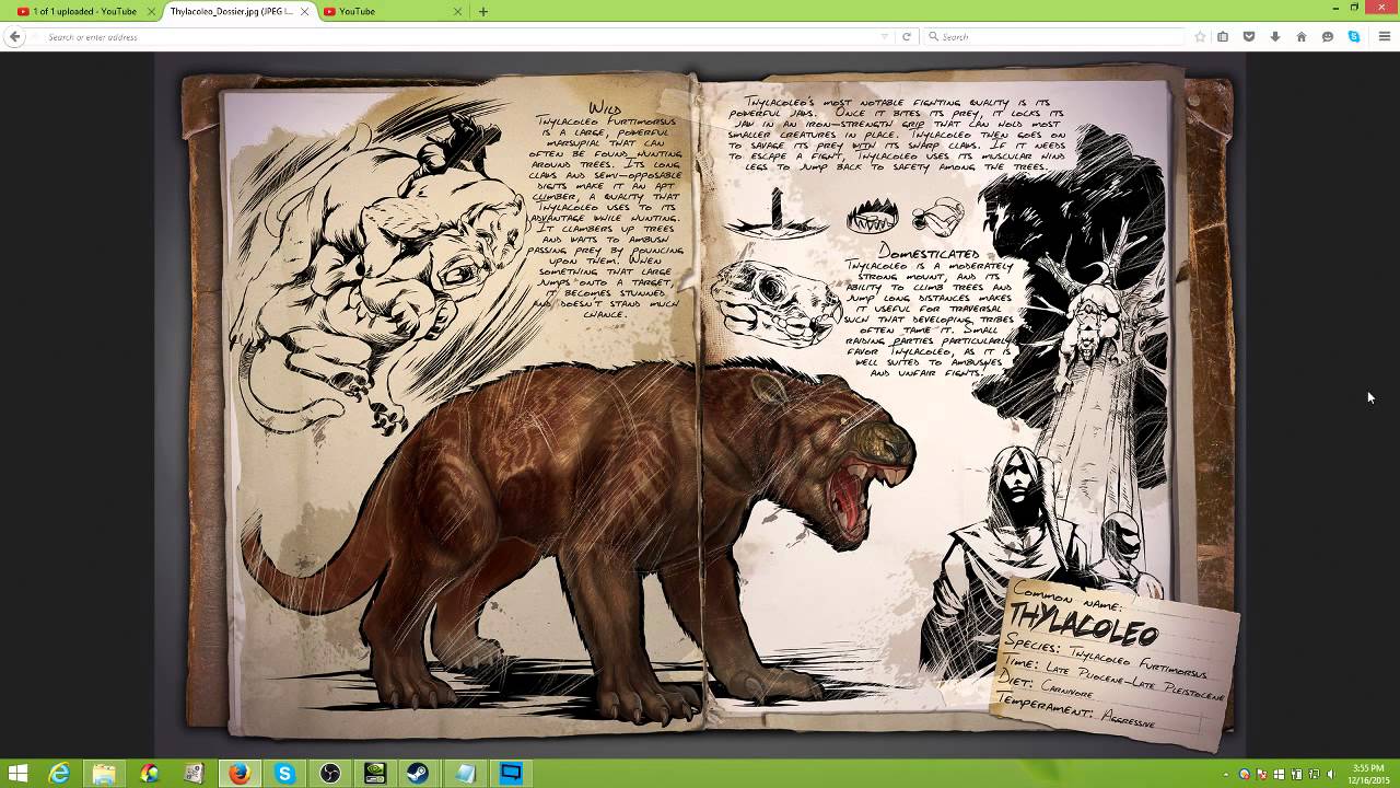  ARK  Survival Evolved Dossier for Thylacoleo the tree 