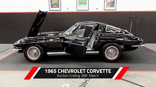 1964 CHEVROLET CORVETTE  Rare Tuxedo Black over Silver!  Chicane Auctions
