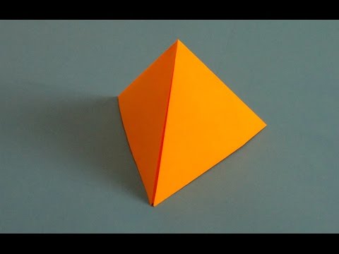 как сделать объемный треугольник из бумаги / пирамида из бумаги