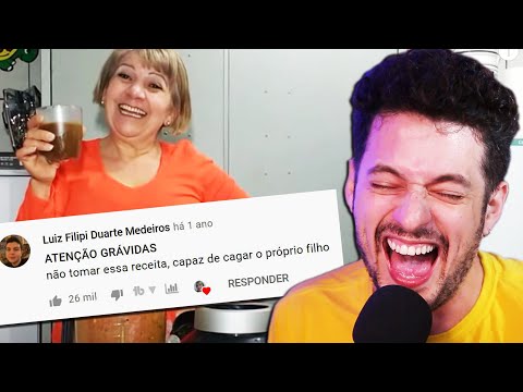 os COMENTÁRIOS do vídeo ELIMINA 20 kg DE FEZES EM UMA HORA