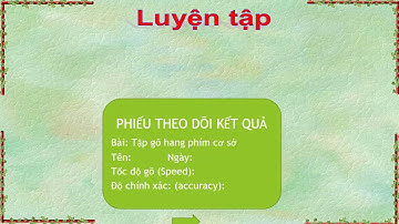 Bài 2: Tập gõ với hàng phím cơ sở (Cánh diều)- Hoạt động luyện tập