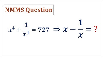 #How to find the value of x - 1/x ? #NMMS Question #National Means Merit Scholarship #ALL BANK Exams