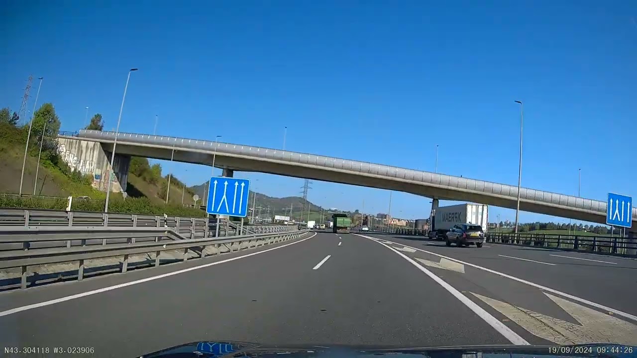 Spain by Road - Alfaro (Rioja) to Santander - Video 10 - AP8 J119 Bilbao to A8 J141 Onton