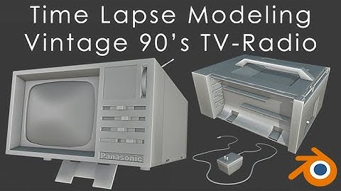 [Blender 2.8] Time Lapse | Modeling Vintage 1990 Broksonic 5" Portable TV-Radio [Part 1]