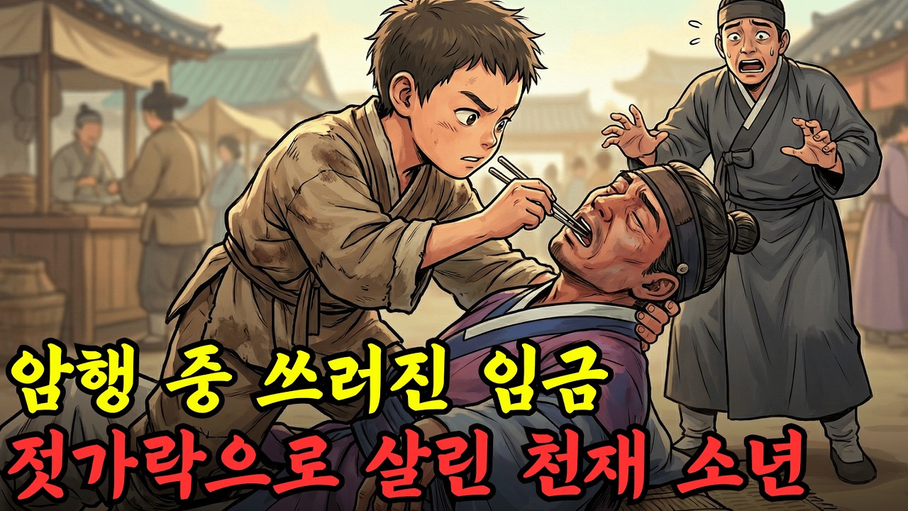 암행 중이던 임금이 장터 음식을 먹다 목이 막혀 쓰러졌다, 그때 한 천재 어린 의원이 젓가락으로 임금을 살려냈다