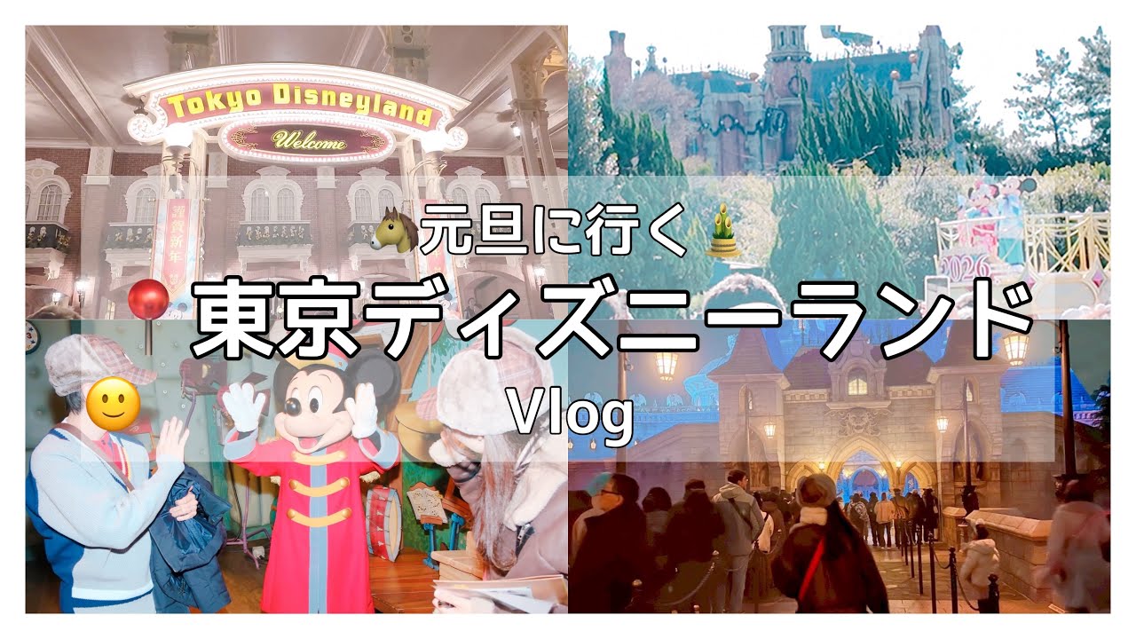 【東京ディズニーランド】年1ペースの初心者が行く元旦ディズニー🏰🌅【Vlog】
