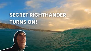 I went Surfing a midlength on PERFECT PEELING POINT BREAK waves! POV Surf Portugal