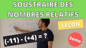 Soustraire des nombres relatifs - Leçon