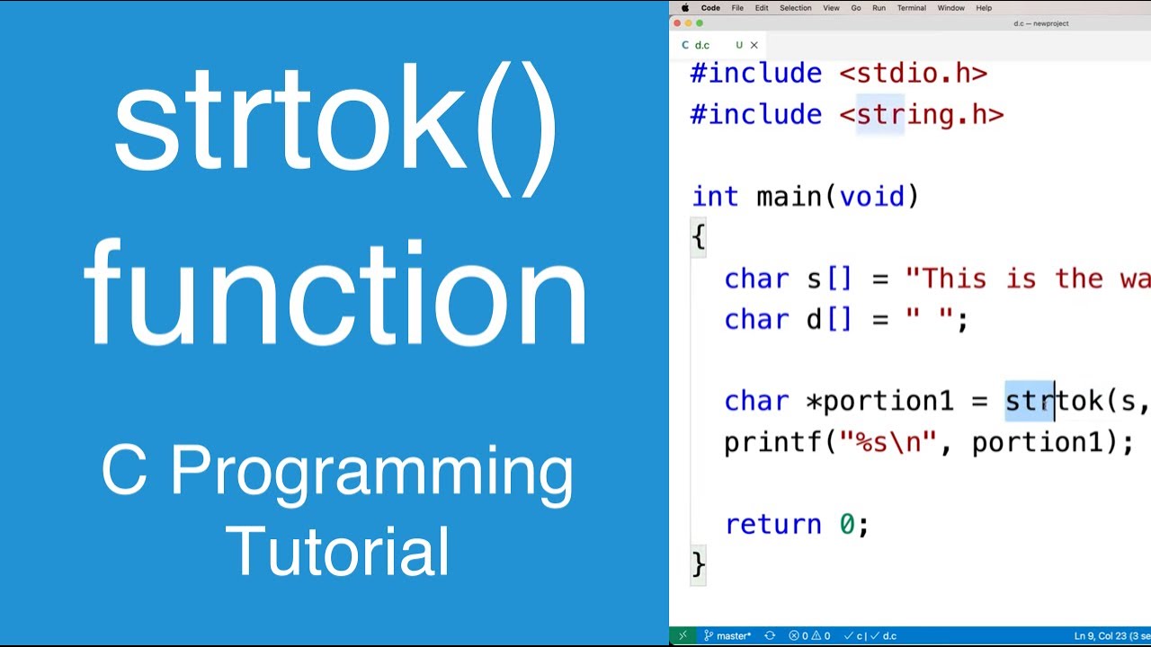 strtok c  New  strtok() function | C Programming Tutorial