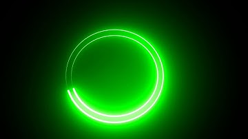 GREEN Round Shape Neon Light Glowing LIGHT | Double Lines Round Shape | After Effects | LOOP VIDEO