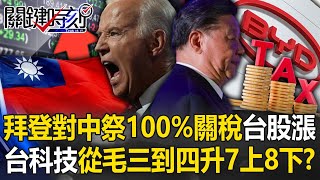 Taiwan stocks soared as Biden toughened China's 100% tariffs?
