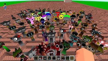 Too Much Sprunki Incredibox Phase 3 Mod In Maze in Minecraft PE