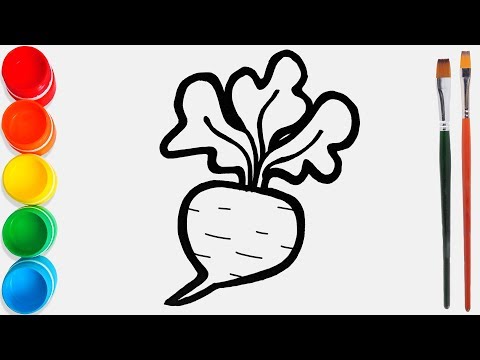 Video: Cara Menggambar Lobak