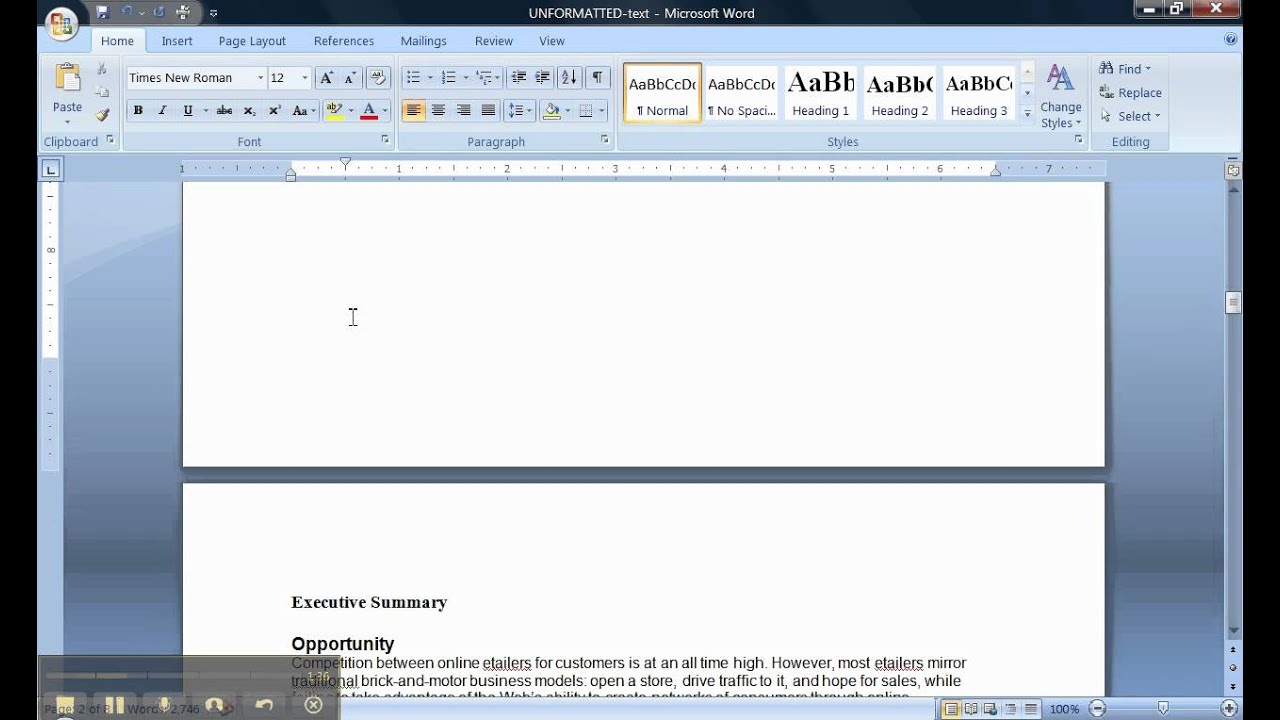 Adding Page Numbers - YouTube