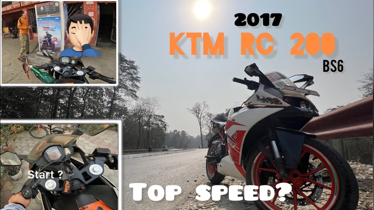 2017-ktm-rc-200-bs4-top-speed-after-years-cold-start-after-weeks