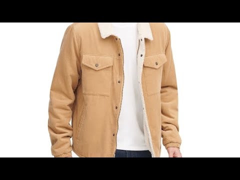 Mens Levi's Classic Corduroy Trucker Jacket with Sherpa Lining Review  *UNBOXING* - YouTube