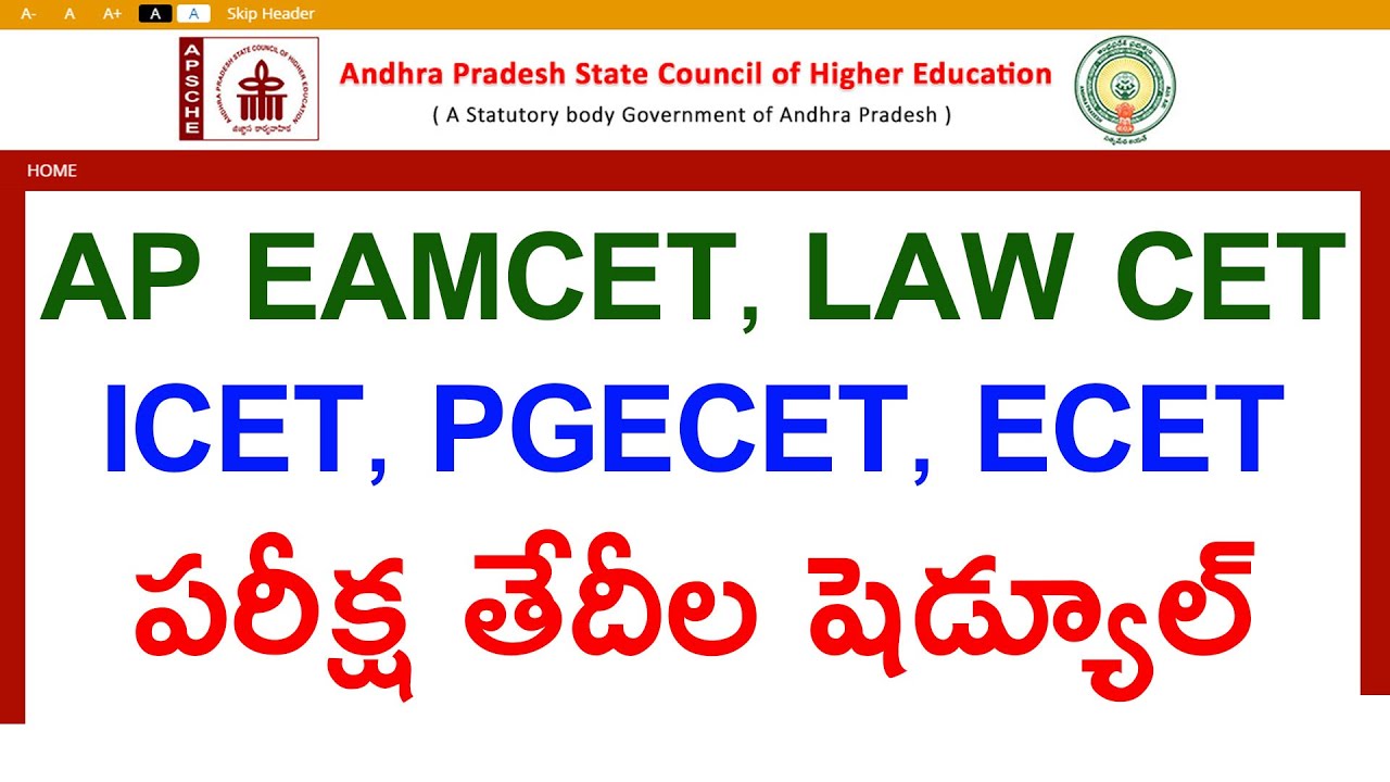 AP CETs 2020 Exams Date Schedule Released Latest Update