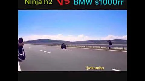 Ninja H2 vs BMW S1000RR Race | Legendary Superbikes | Status video