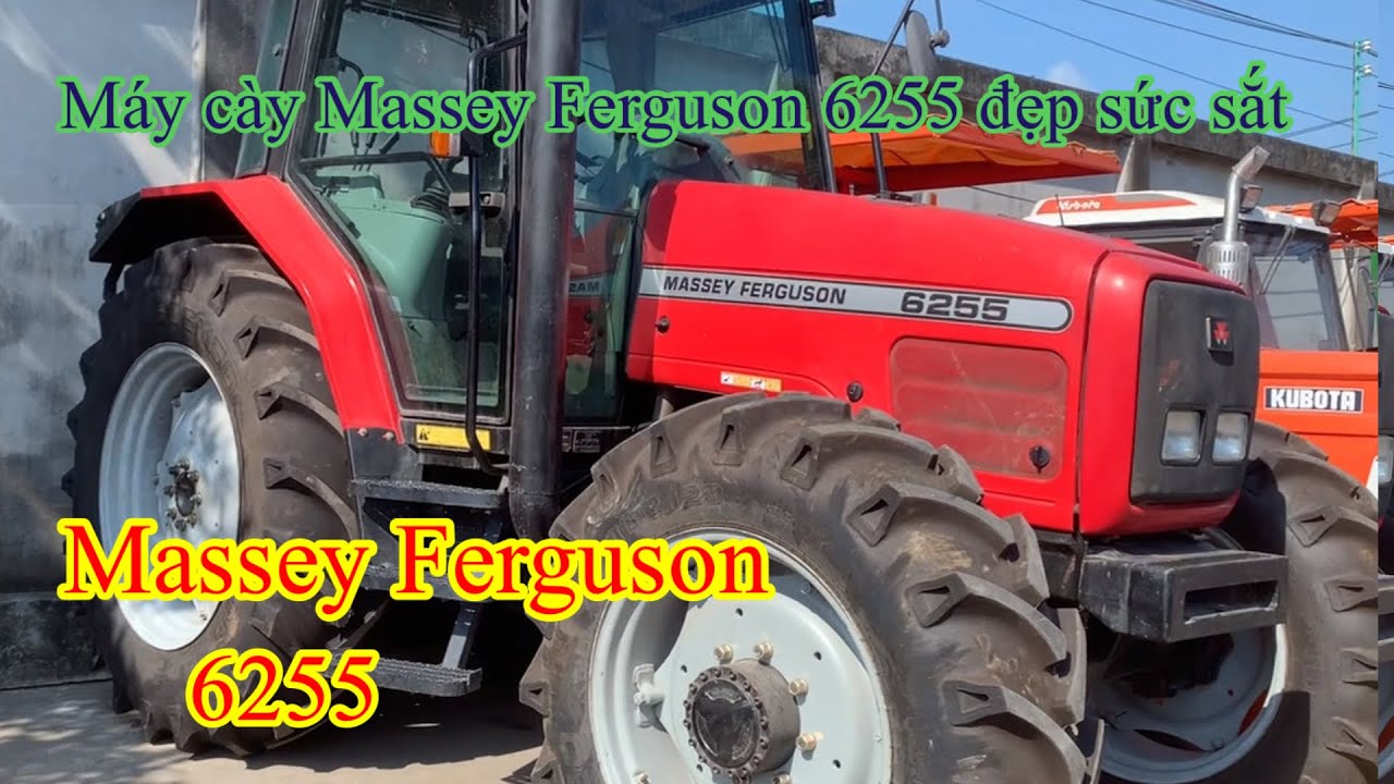Máy cày massey Ferguson 6255  Capin máy lạnh lớp trước 13.6-28 lớp hong 18.4-38 Xilanh 4